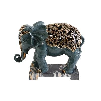 China Vintage Antique Imitation Asian Polyresin Decorative Elephant A0447 for sale