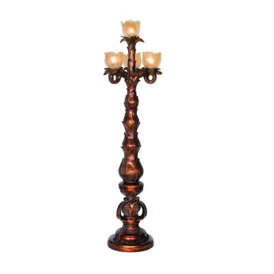 China Luxury Classic Antique Decorative Floor Stand Lamp for Living Room for sale