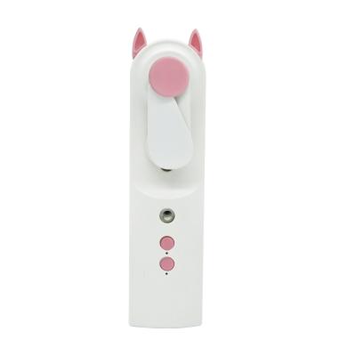 China New Arrival Nano Mister Handheld Mini Portable Water Spray Air Mist Facial Cooling Fan Lowest Noise for sale