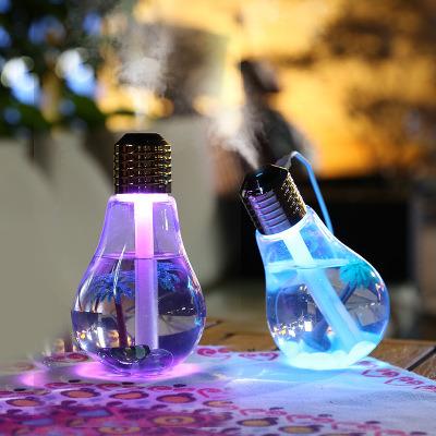 China Air Humidifier+ Night Light Factory Price Mini Portable 400ml Led Bulb Ultrasonic Cool Mist Air Humidifier for sale