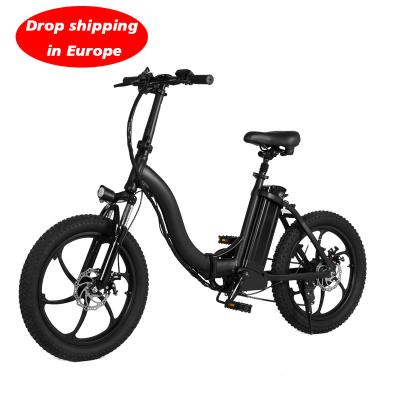 China Dokma Aluminum Alloy Fat Tire Electric Bike 20 Inch Alloy Frame 350W 48V Motor Folding Electric Bicycle for sale