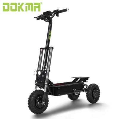 China Dokma 3 wheel unisex electric scooter 60V 2400W Off Road tricycle tires electric scooter dualtron for sale