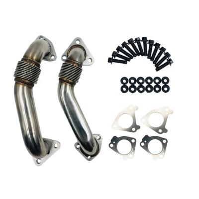 China Duramax Ugraded Heavy Duty 304SS Up Pipes with Gaskets For 01-16 GMC Chevy 6.6L Duramax Ugraded Heavy Duty 304SS Up Pipes with Gaskets for sale