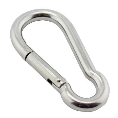 China Polished 316 Stainless Steel Carabiner / Standard Spring Buckle Corrosion Resistance for sale