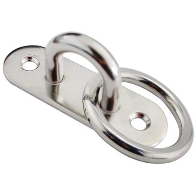 China Polished Stainless Steel Oblong Pad Eye With Ring Welded High Strength for sale