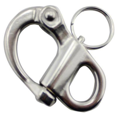 China Fixed Stainless Steel Snap Shackles Heavy Duty Polished FOR Boats Yachts Sailboats for sale