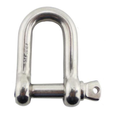 China Heavy Duty Stainless Steel D Shackle European Style Stainless D Ring Shackle for sale