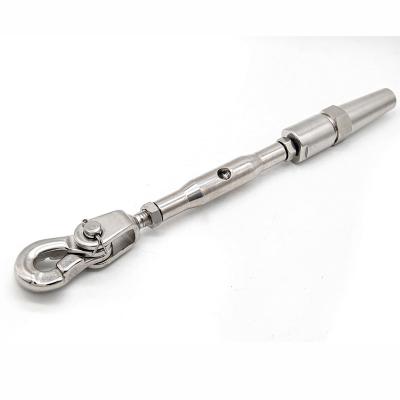 China Stainless Life Line Turnbuckle Stainless Steel Rope Fittings Polished Durability 316 304 for sale