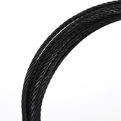 China Durable Marine Grade Black Vinyl Coated 304 Stainless Steel Cable Ss Wire Rope for sale