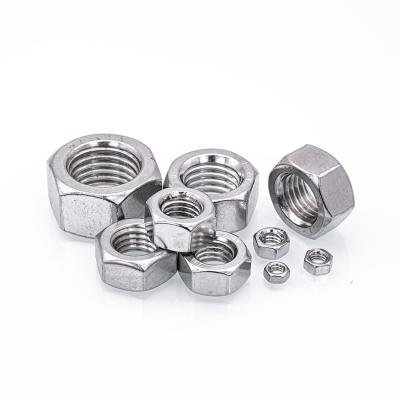 China 304 M3-M16 Stainless Steel Nuts / Cold Forging Stainless Hex Nuts for sale