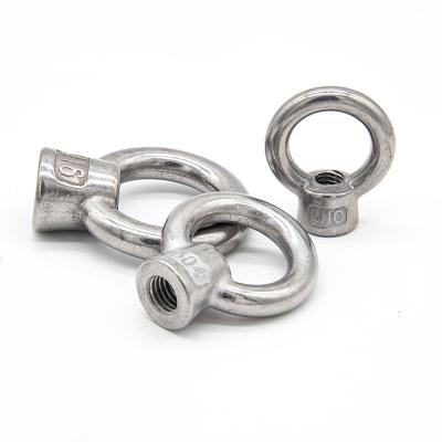 China Custom Size Stainless Steel Eyebolt Nuts / D Stainless Lifting Ring Safety And High Strength for sale