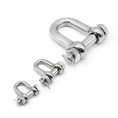 China SS304 SS316 stainless steel bow shackle stainless steel anchor shackle for sale