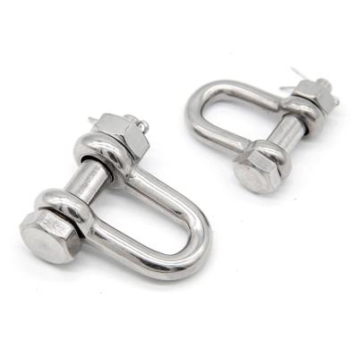 China Hardware American D Type Ss304 Steel Shackles With Safety Pin for sale