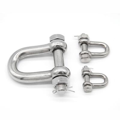 China Long 304 316 Grade Stainless Steel D Shackle Fastener for sale