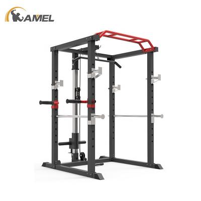 China Wholesale Black Universal Metal Barbells Set Rack/Multi Functional Trainer Smith Machine Squat Rack Fitness Gym for sale