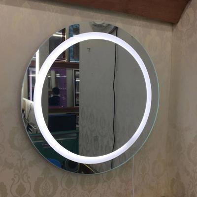 China Simple Design Atmosphere Style Round Bathroom Mirror Minimalist Customizable Luxurious Round Mirror With Led Light for sale