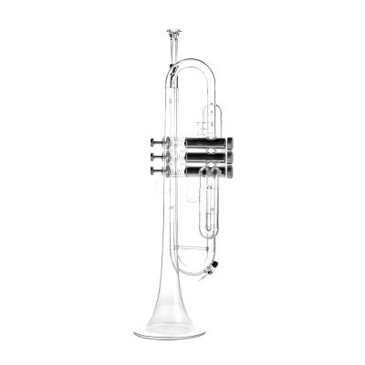 China Educational Light Weight Plastic Trumpet and Portable BB Trumpet Musical Instrument for Beginners and Professional Clear Trumpet for sale