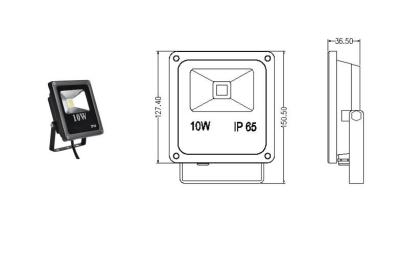 China Maak 800lm Openlucht LEIDENE Schijnwerper 10w voor aanplakbordverlichting waterdicht, Aluminium + PC Te koop