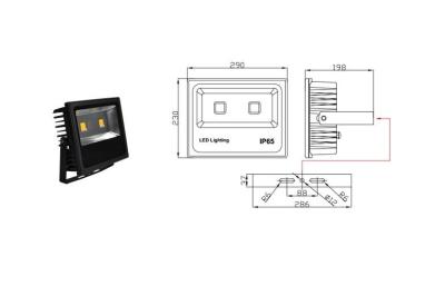 China High brightness Outdoor LED Floodlight 80 W , led security floodlight for sale