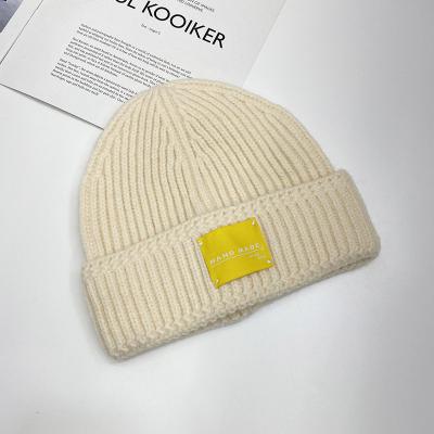 China JOINT Organic Cotton Winter Hat Stylish Warm Thick Colorful Single Waffle Knit Beanie for sale