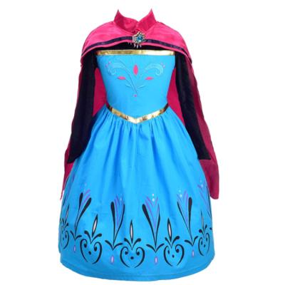 China Medium Length Girls Ice Princess Coronation Dress Up Costume Halloween Christmas Party Outfit Size 2-10 for sale