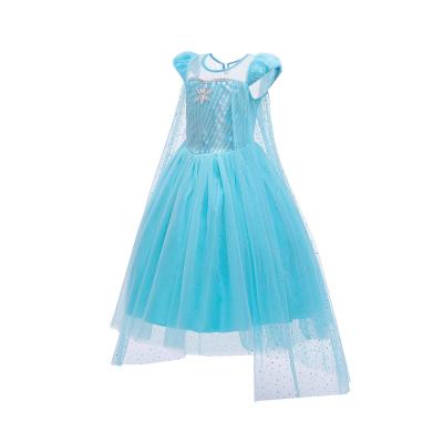 China TV&Movie Party Fancy Girls Elsa Anna Princess Dress Cosplay Birthday Polyester Costume For Kids Clothing for sale