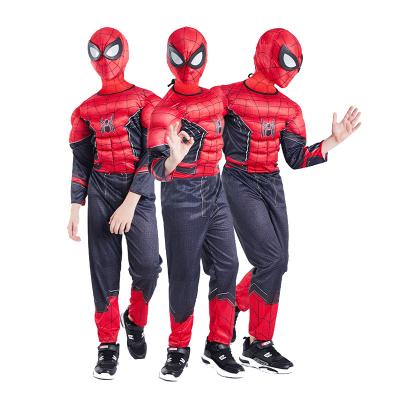 China Polyester Marvel Ultimate Spider-Man Muscle Chest Deluxe Costume, Small A Medium Large Child Color for sale