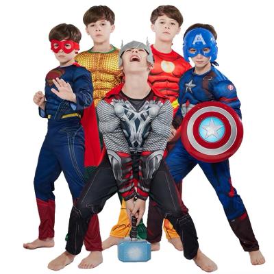 China High Quality Chest Deluxe Muscle Collection Hero Polyester C.C Man Super Spiderman Muscle Costume For Boys for sale