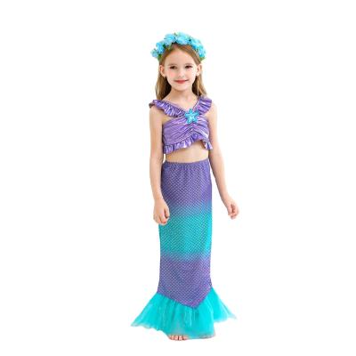 China Three Piece Sets Ariel Costume Hot Sale Kids Costume For Party Girls Mermaid Costumes For Halloween for sale