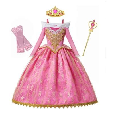 China Sleeping Beauty Princess Aurora Dress Comfortable Girls Dress Gowns for sale