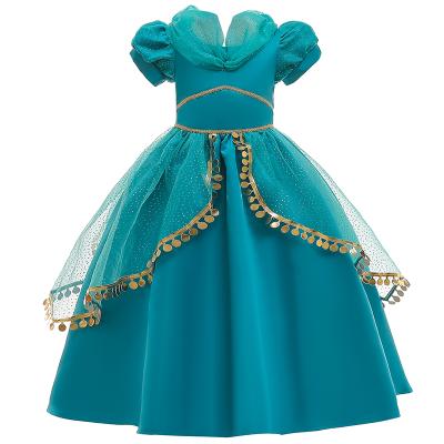 China Princess Jasmine Costume Elegant Fancy Party Halloween little girls polyester dress up outfit for sale