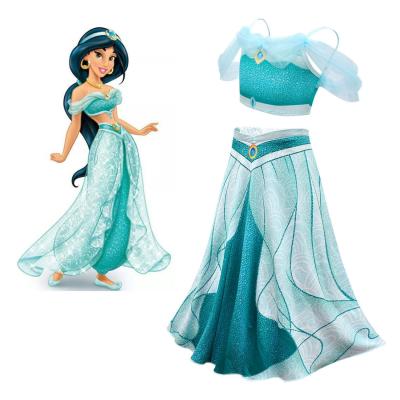 China New Styles Girl's Princess Jasmine Dress Costume Arabian Clothing Polyester For Birthday Cosplay Carnival Dress Up for sale