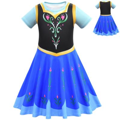 China Washable Princess Elsa Dress for Christmas Halloween Birthday Party for Little Girls Dress Up Role Play Costumes for sale