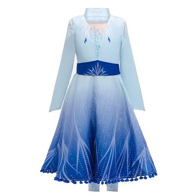 China Polyester Fashion Elsa Anna Princess Dress For Carnival Birthday Cosplay Halloween Costume Dress Up for sale