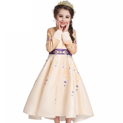 China New Design Cosplay Cartoon Costume Long Sleeve Elsa Princess Dress Fancy Party Halloween Cosplay Dress Up Costumes For Girls for sale