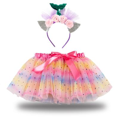 China Breathable Different Styles Layered Tulle Ballet Rainbow Tutu Skirt For Party Birthday Carnival Wedding Dress Up For Little Girls for sale