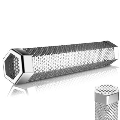 China Restaurant 304 grain quality stainless steel 12 inch barbecue or hexagonal smoking tube for sale