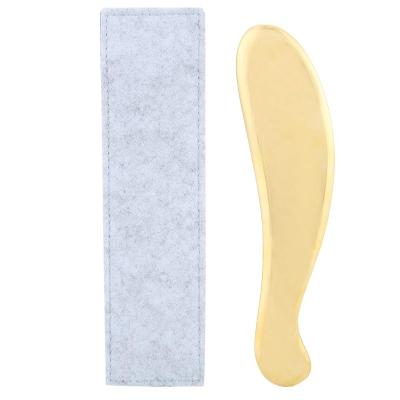 China Body gua facial sha tool, 4mm thick pure brass&copper thickened full body physiotherapy massage dish face knife gua sha dish for sale