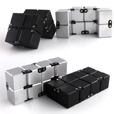 China Adult Metal EDC Anti Decompression Stress Metal Infinity Cube for sale