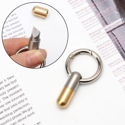 China Hiphop/Rock 1 PC Stainless Steel Capsule Unwrapping Key Chain, Micro Tool Key Chain for sale