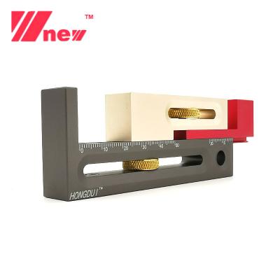 China Building Material Shops Mobile Measuring Tool Working Multifunctional Table Slot Adjustment Ruler Wood Space Measuring Block Sawing for sale