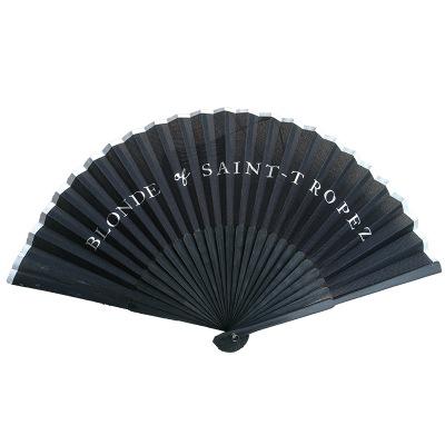 China Hot Selling China Amazon Amazon Hand Fan Custom Fan Black Pre Made Hand Made Fan for sale