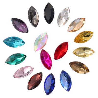 China Pointback Yiwu Jewelry Clothing Accessories Shoes Waterdrop Eye Stones Wholesale Point Teardrop Fake Glass Stones Back for sale