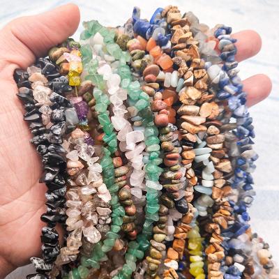 China Jewelry Making Wholesale Christmas Gift DIY Necklace Bracelet Natural Lazulite Kyanite Opal Quartz Freeform Chip Stone Beads For Jewelry Making for sale