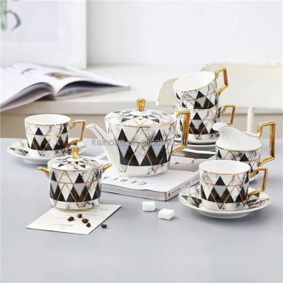 China Sustainable new design ceramic factory new bone china fine porcelain arabian tea wholesale turkish coffee set luxury for sale