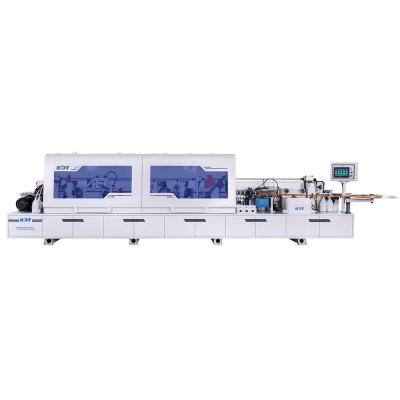 China Garment Shops Automatic Woodworking Edge Banding Machine Including Corner Trimming and Auto Gluing and Trimming Buffing for sale