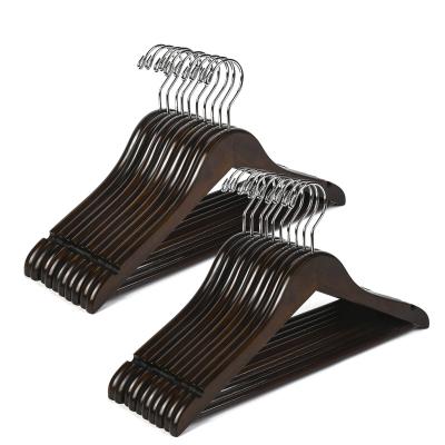 China Space saving factory low price high quality antique wooden coat hangers for retail and supermarket for sale