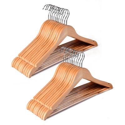 China Space Saving Best Price Mix Solid Wood Bulk Hangers Manufacturer For Supermarket for sale