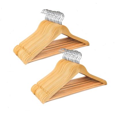 China Best Price Space Saving Natural Mix Wood Hanger Solid Maple Wood Manufacturer For Wholesale for sale