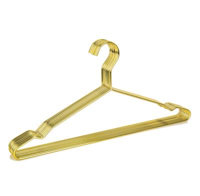 China China factory price durable thick wire coat hanger metal gold copper rose gold for suit coat for sale